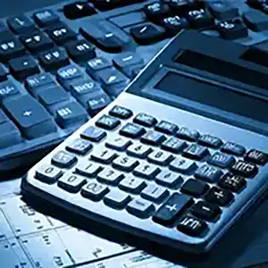 Picture of a modern desktop calculator linking to Services Bookkeeping, Accounting, Payroll and Auditing Services 